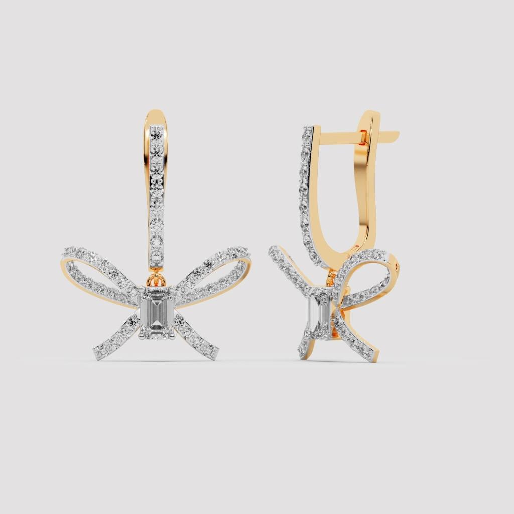 Bow Ribbon Drop Earrings