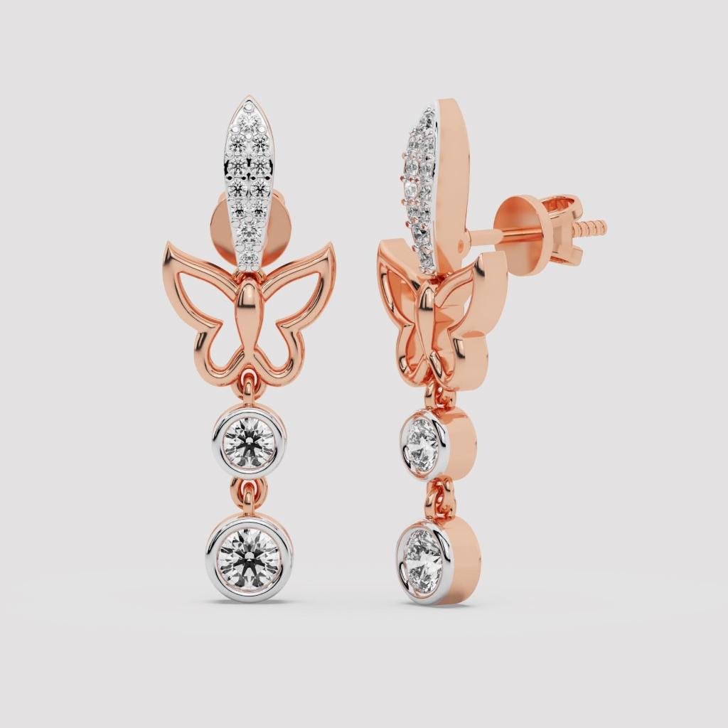 Butterfly Cascade Drop Earrings