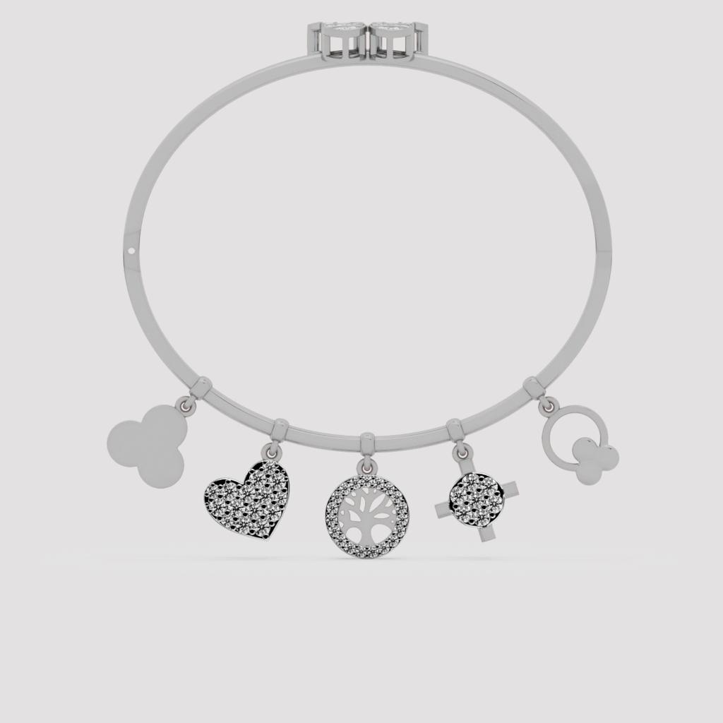 Butterfly Charm Diamond Bracelet