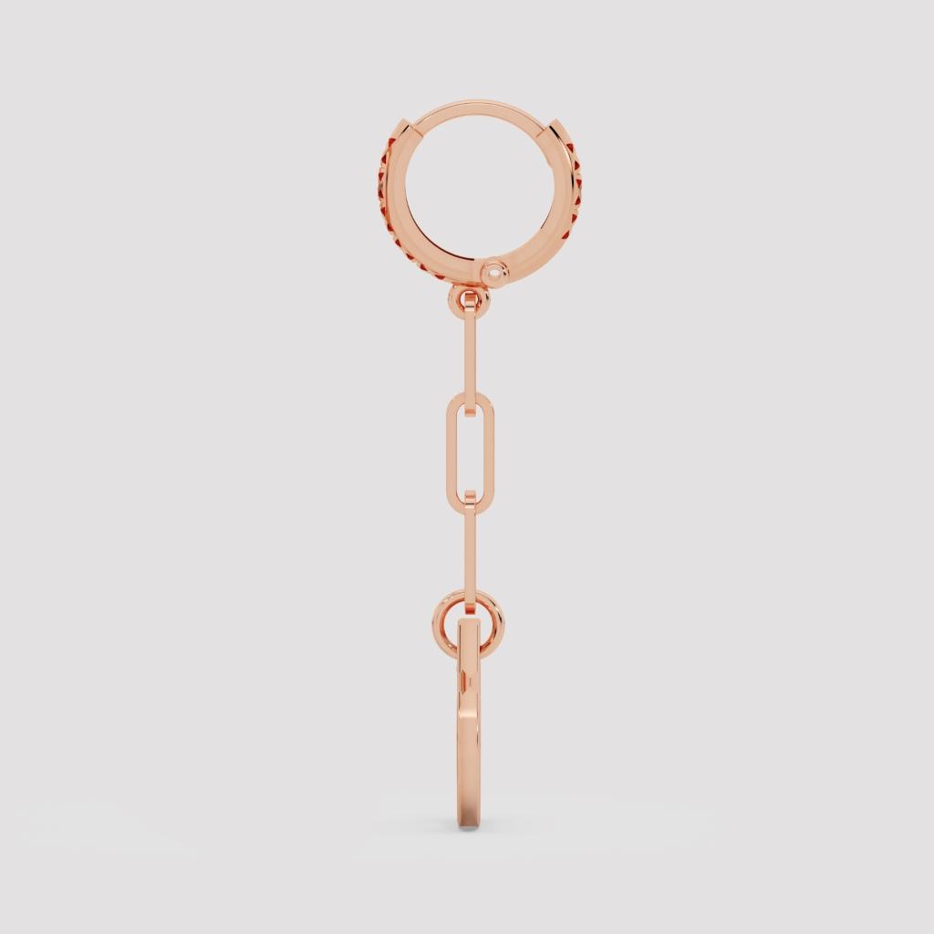 Chain Drop Huggie Earrings