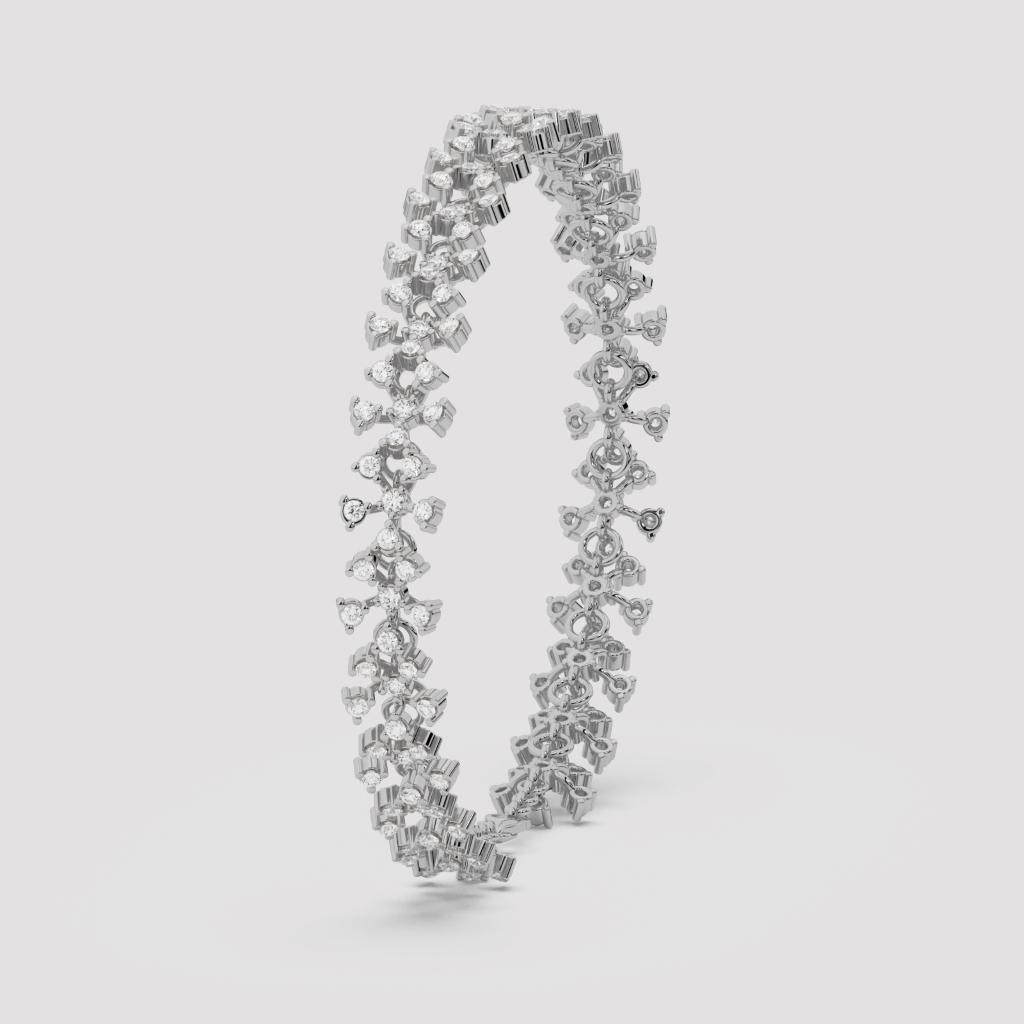 Floral Cluster Diamond Bracelet