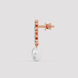 Floral Pearl Drop Earrings