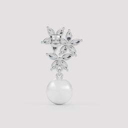 Floral Pearl Drop Earrings