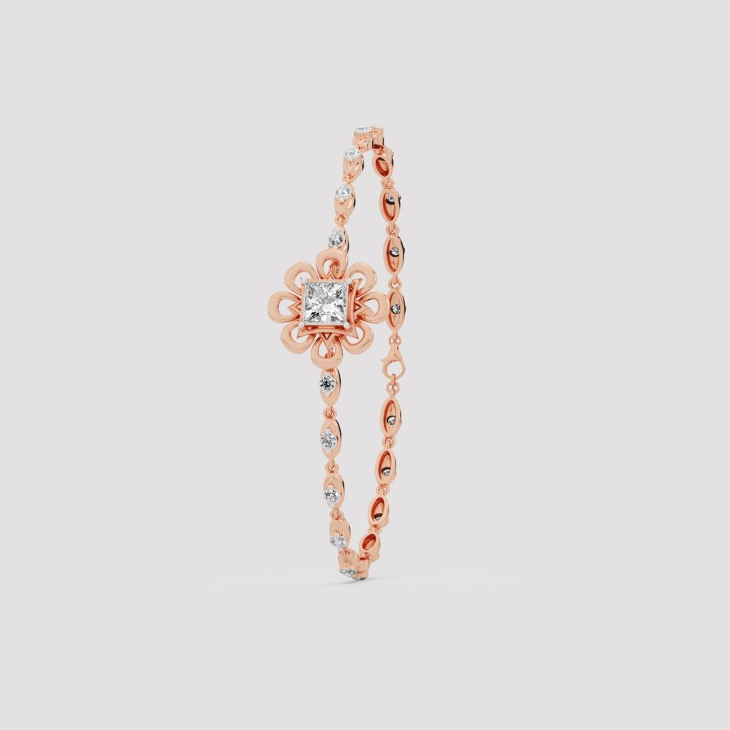 Florette Princess Diamond Floral Bracelet