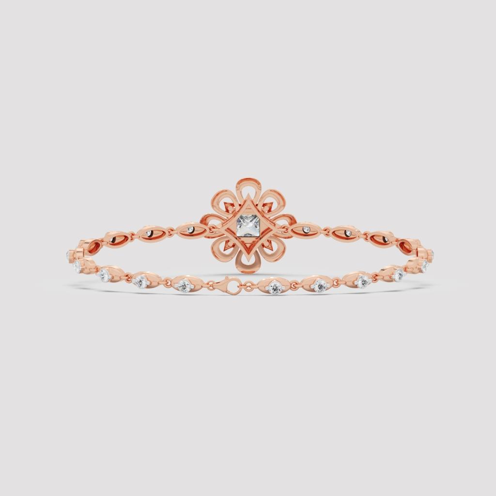 Florette Princess Diamond Floral Bracelet