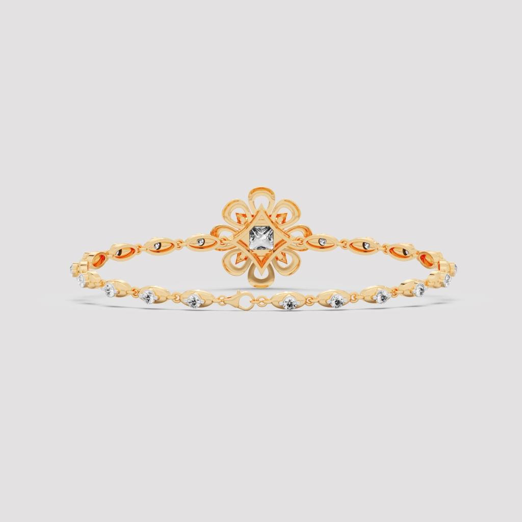 Florette Princess Diamond Floral Bracelet