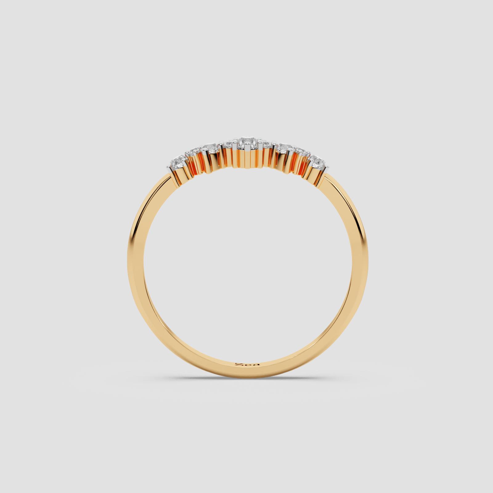 Graceful Cluster Band Ring