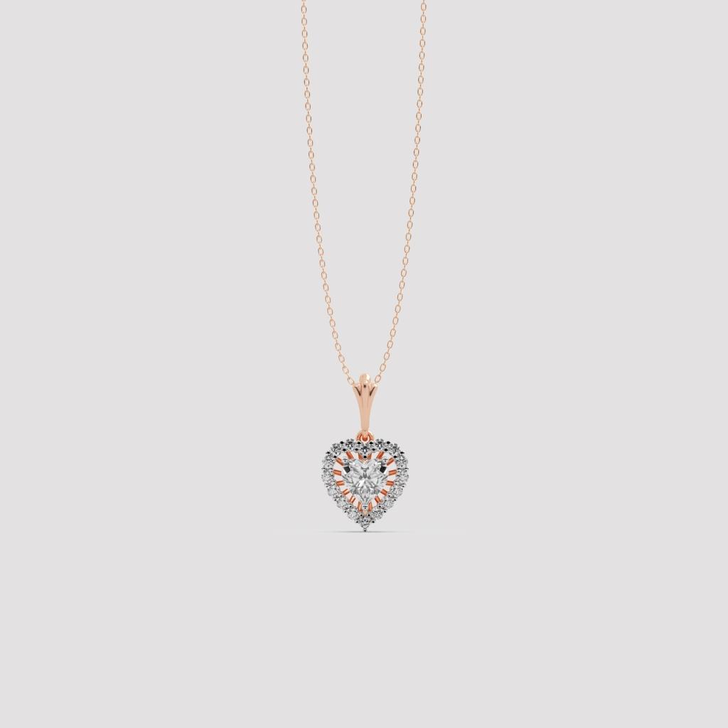 Heart Halo Charm Pendant