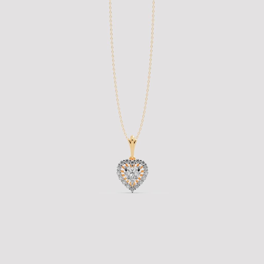Heart Halo Charm Pendant