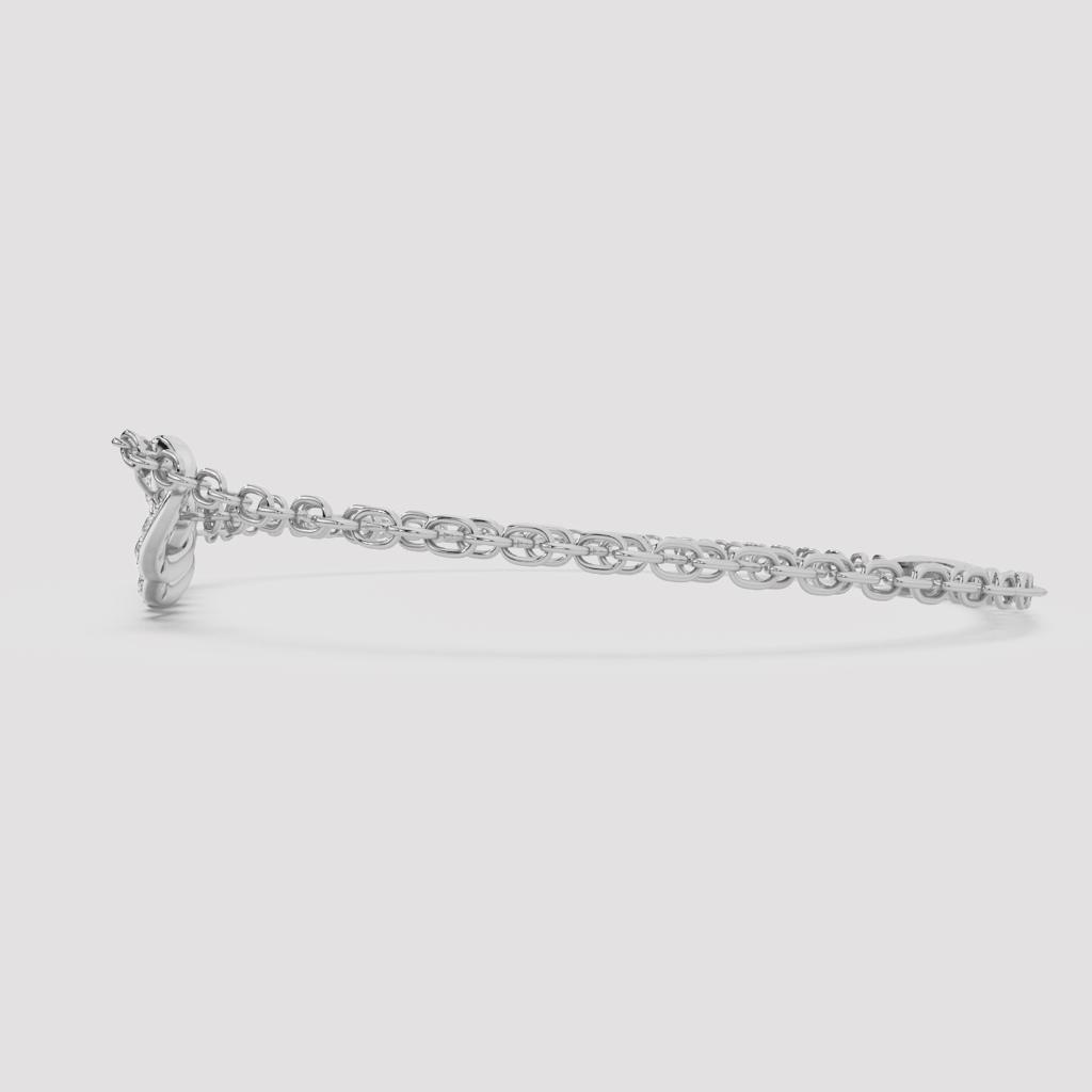 Interlocking Link Diamond Bracelet