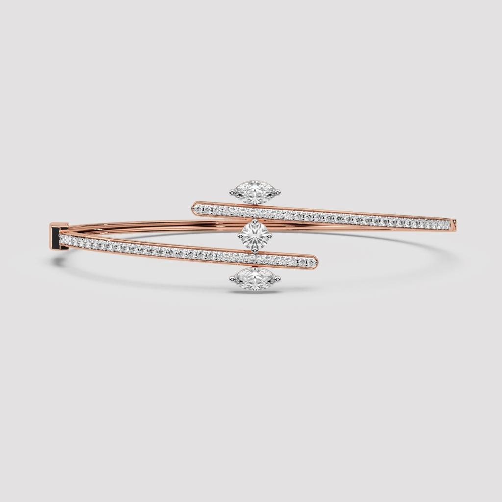 Invictus Marquise Diamond Bypass Bangle