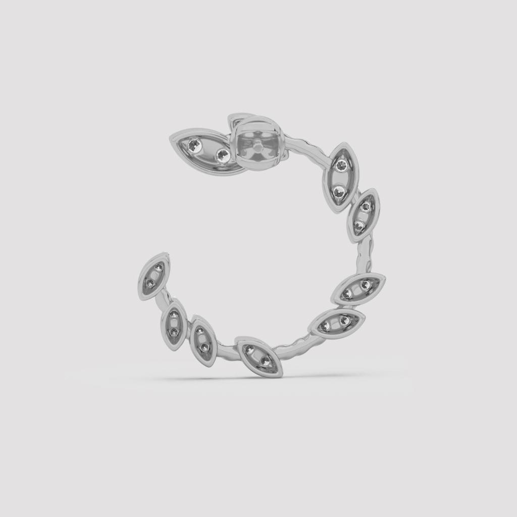 Leaf Wreath Hoop Earrings