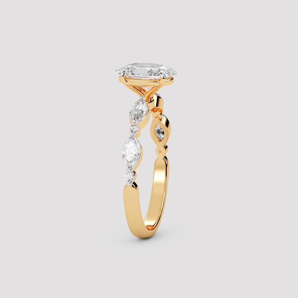 Leafy Oval Solitaire