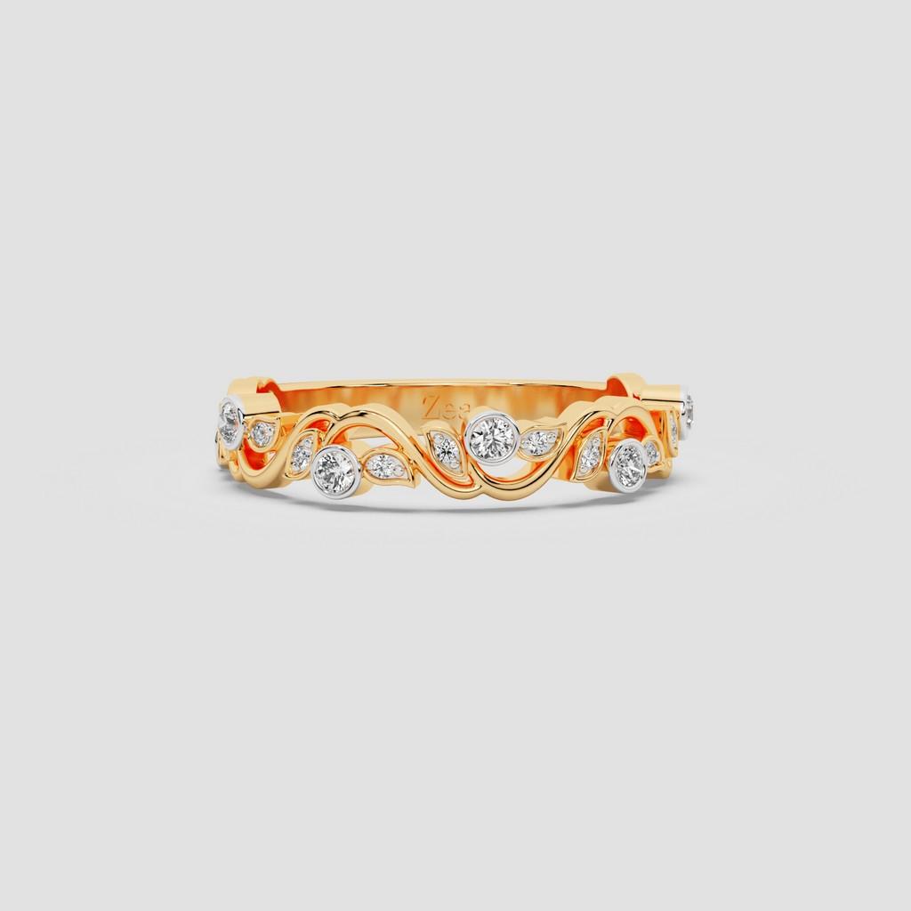Luminous Scrollwork Ring