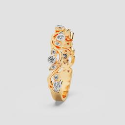 Luminous Scrollwork Ring