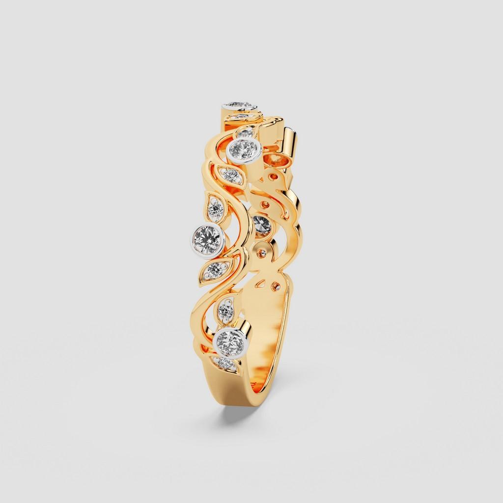 Luminous Scrollwork Ring