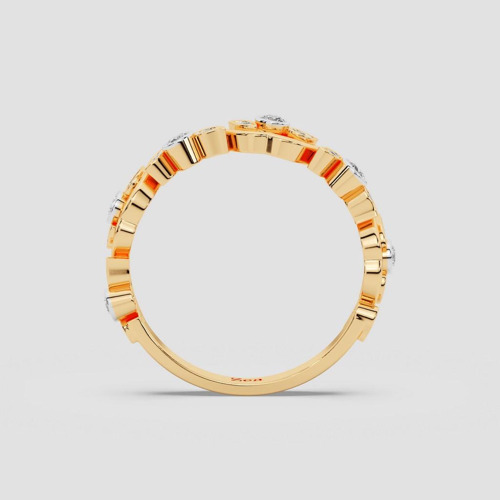 Luminous Scrollwork Ring