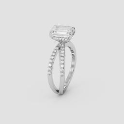 Majestic Emerald Split Band Ring