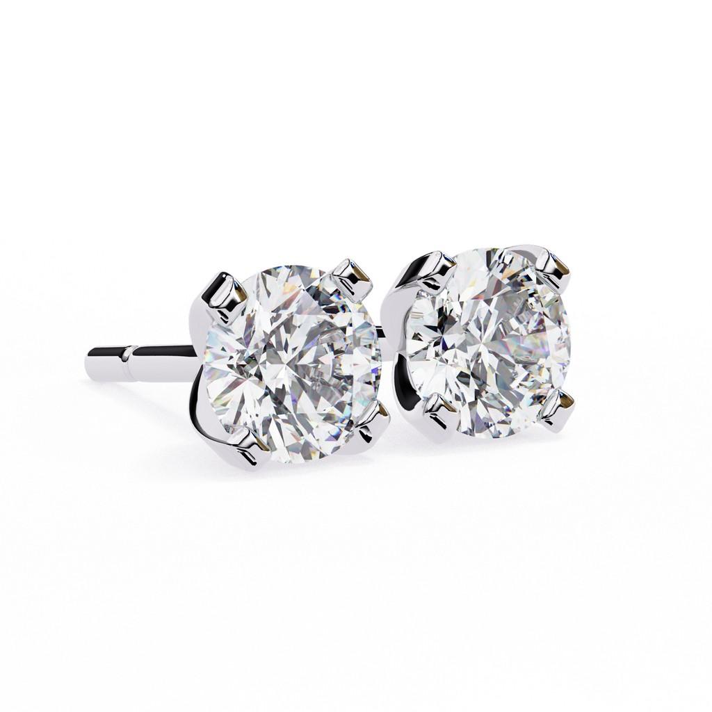 Majestic Round Prong Earring
