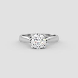 Majestic Round Solitaire Ring