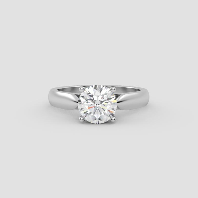 Majestic Round Solitaire Ring