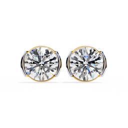 Opulent Round Bezel Earring