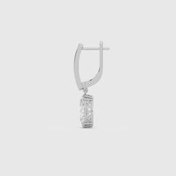 Oval Diamond Drop Earrings