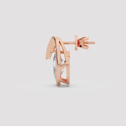 Oval Diamond Teardrop Studs