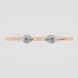 Pear Diamond Cuff Bracelet