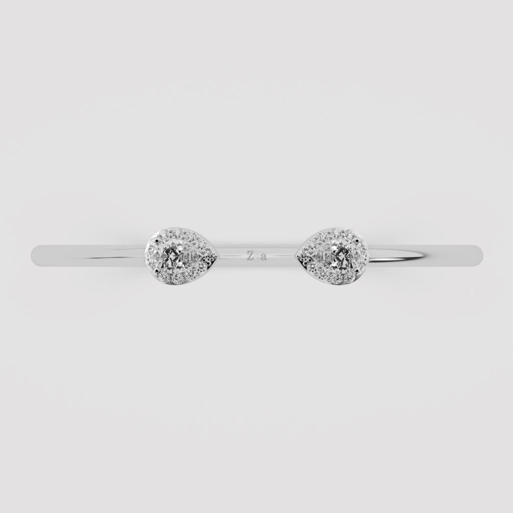 Pear Diamond Cuff Bracelet