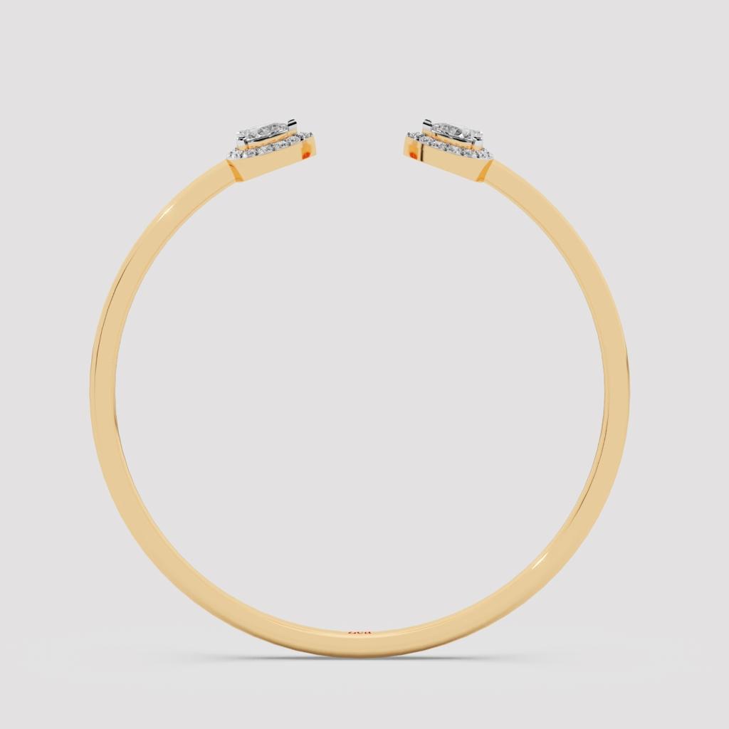 Pear Diamond Cuff Bracelet