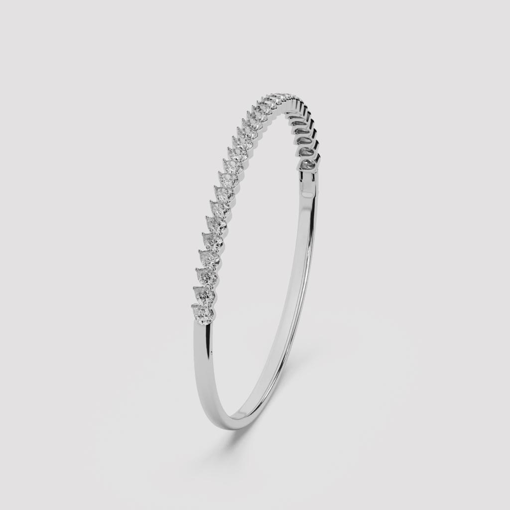 Pear Diamond Station Bangle