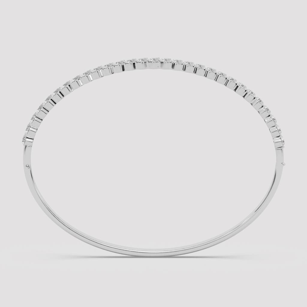 Pear Diamond Station Bangle