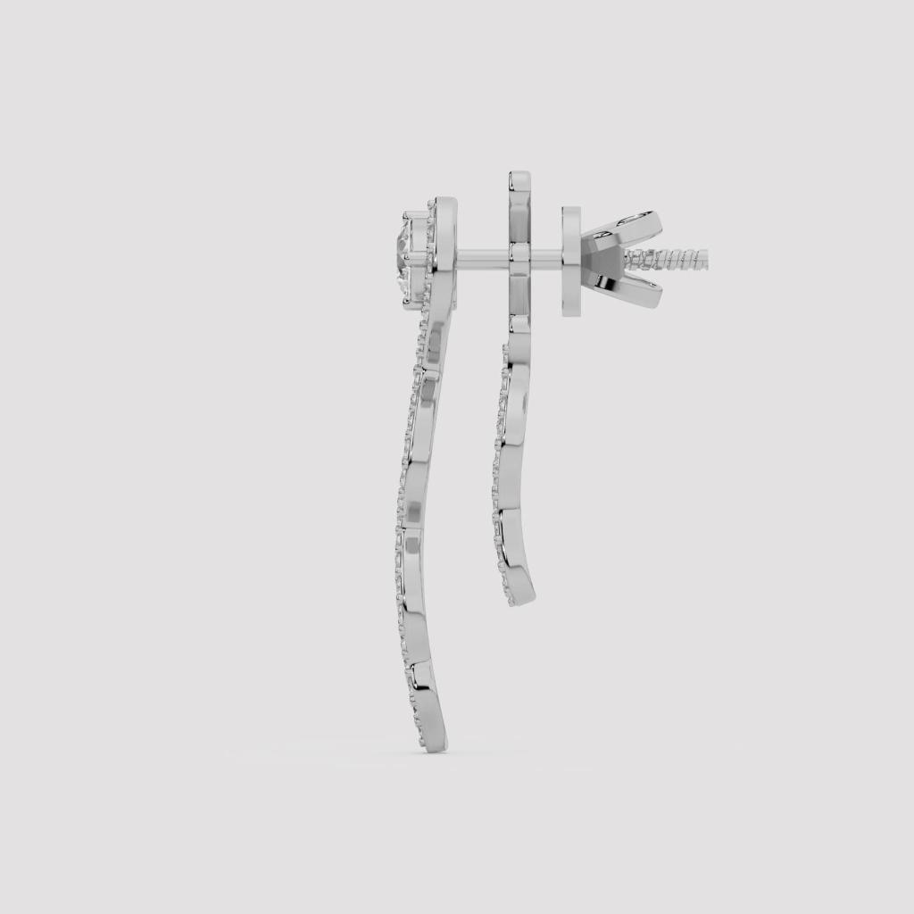 Pear Diamond Wavy Drops