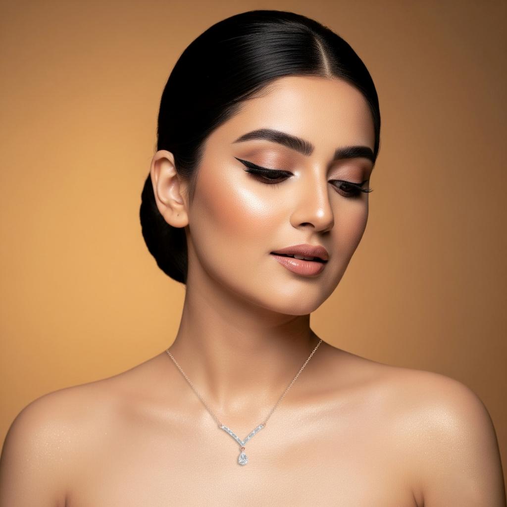 Pear Drop V-Necklace