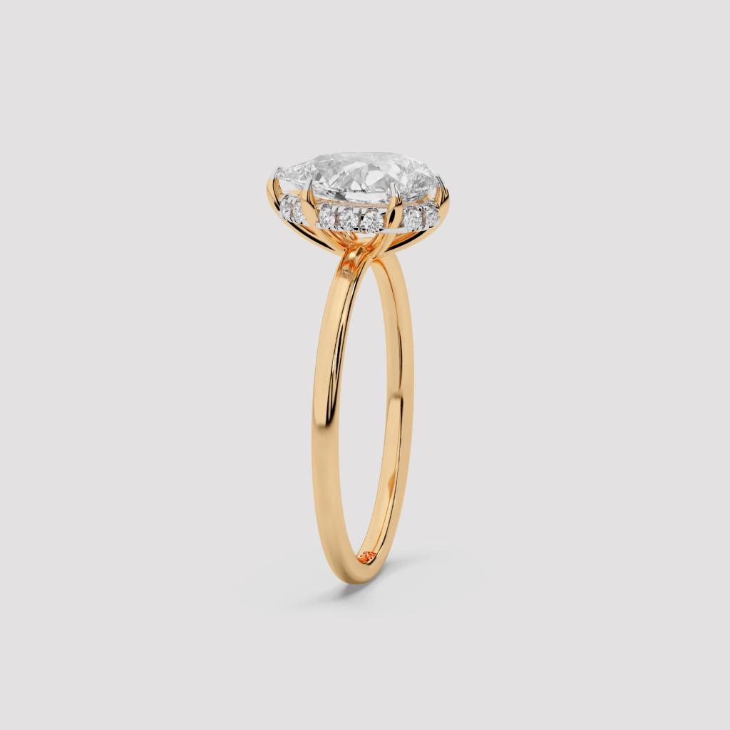 Pear Three-Stone Ring