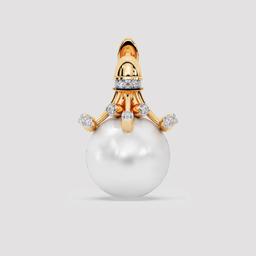 Pearl Diamond Crown Earrings