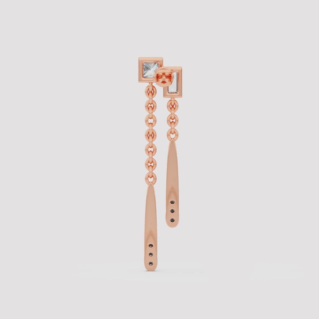 Princess Chain Drop Earrings