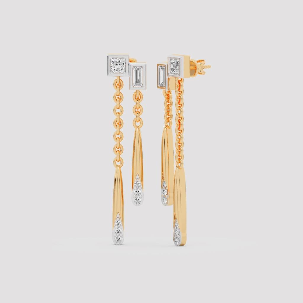 Princess Chain Drop Earrings