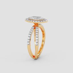 Radiant Marquise Halo Ring