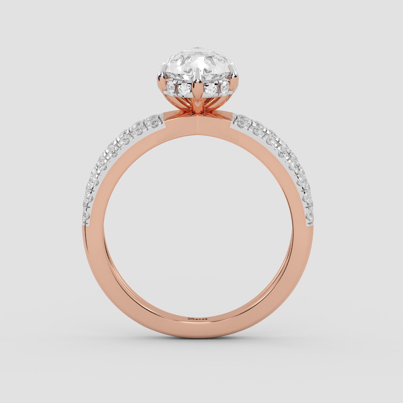 Regal Pear Solitaire Ring
