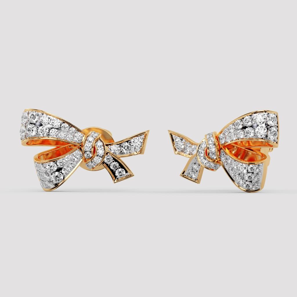 Ribbon Bow Stud Earrings