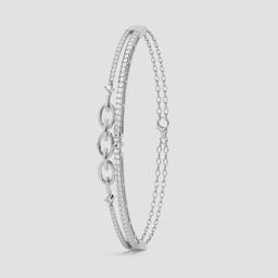 Round Diamond Hybrid Bangle