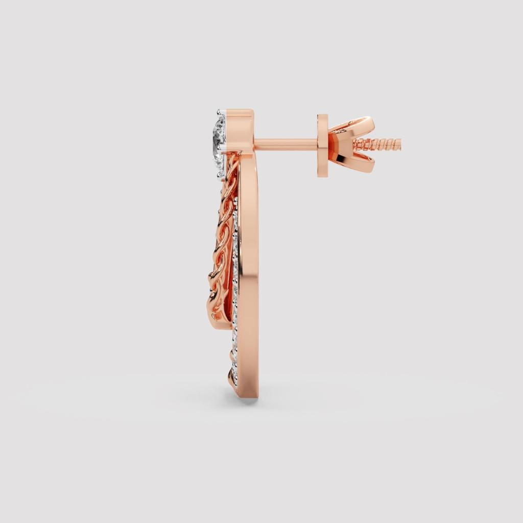 Round Diamond Intertwined Studs