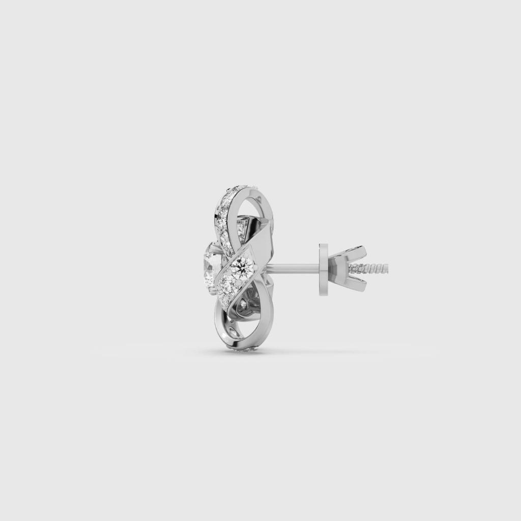 Round Diamond Interwoven Studs