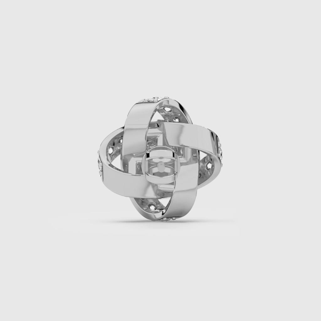 Round Diamond Interwoven Studs
