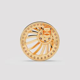 Round Diamond Sunburst Studs