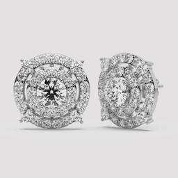 Royal Halo Stud Earrings