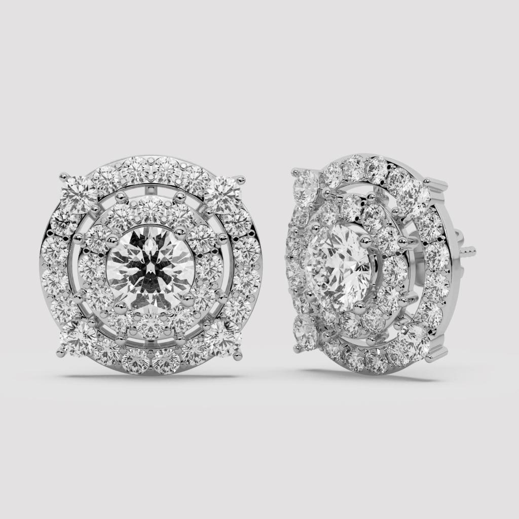 Royal Halo Stud Earrings