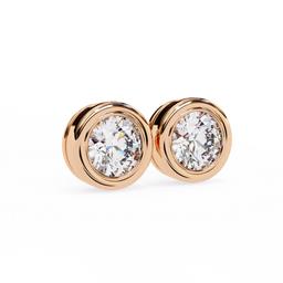 Sovereign Round Bezel Earring